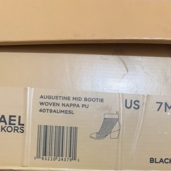 Michael Kors Black Mid Woven Ankle Booties - Picture 8 of 9